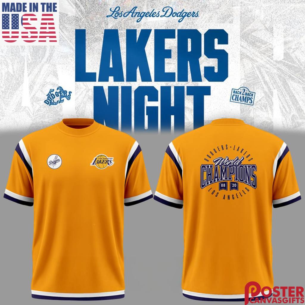 Los Angeles Dodgers Lakers Night World Champions Hoodie