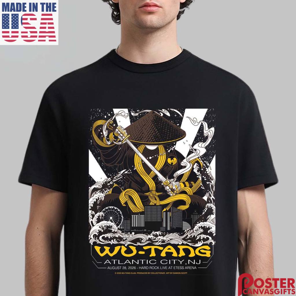 WuTang Clan Atlantic City NJ 2026 Hard Rock Live Concert T Shirt